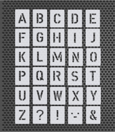 Buchstaben 15cm hoch Schrift-Schablonen-Set Nr.35 / 30 einzelne Schablonen