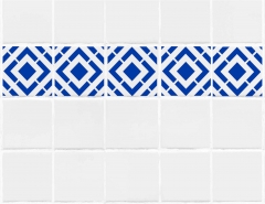 Geometrisches Muster Nr.01 | 10cm x 10cm - Schablonen für Fliese - Wand - Möbel|