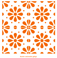 Blumen Muster Nr.08 | 15cm x 15cm - Schablonen für Fliese • Wand • Möbel