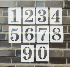 Einzelne Zahl 20cm hoch ● Zahlen-Schablonen für die Hauswand - Tür - Nr.40