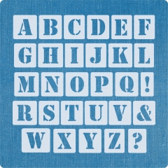 Buchstaben 4cm hoch ● Schrift-Schablonen-Set Nr.5 ● 30 einzelne Schablonen