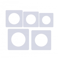 Schablonen Set ● 5 einzelne Kreise ● 6cm, 7cm, 8cm, 9cm und 10cm groß
