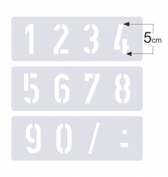 Zahlen 0-9 ca. 5cm hoch Zahlen-Schablone Nr.35
