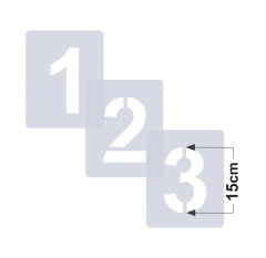Einzelne Zahl 15cm hoch ● Zahlen-Schablonen einzelne Schablonen Nr.4