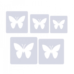 Schablonen Set ● 5 einzelne Schmetterlinge ● 2cm, 3cm, 4cm, 5cm und 6cm groß