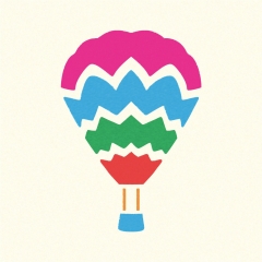 Motiv-Schablone ● Ballon Nr. 1 ☆ für Kinderzimmer