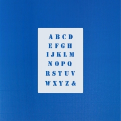 Schrift-Schablone Nr.05 großes Alphabet ca. 1cm hoch ● ABC Druckbuchstaben