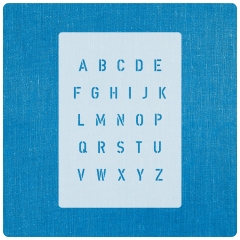 Druckbuchstaben ca. 1cm hoch ● Schrift-Schablone großes Alphabet Nr.35 ABC