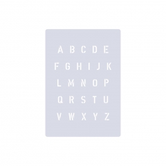 Druckbuchstaben ca. 1cm hoch ● Schrift-Schablone großes Alphabet Nr.35 ABC