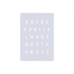 Druckbuchstaben ca. 1cm hoch ● Schrift-Schablone großes Alphabet Nr.35 ABC