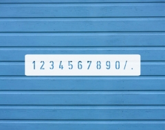 Zahlen 0-9 ca. 1,5cm hoch Zahlen-Schablone Nr.35
