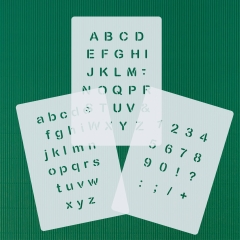 3er Schablonen Set Nr.02 ● ca. 1cm hoch extra kleine Buchstaben groß, passende kleine Buchstaben und Zahlen