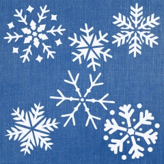 Motiv Schablone ● Schablone Schneeflocken ca.  7cm - 9cm groß ● Eiskristalle