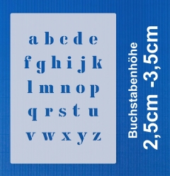 Schrift-Schablone Druckbuchstaben klein ● Alphabet Nr.5