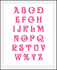 Schrift-Schablone Buchstaben ● ca. 1,5cm hoch Schnörkelschrift Nr.6 großes Alphabet