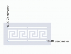 Bordüre Mäander 6cm hoch - griechische Motiv-Schablone - geometrisches Ornament