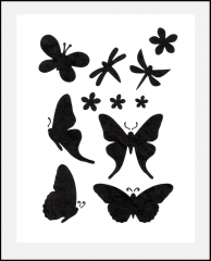 Motiv-Schablone ● Schmetterlinge und Libellen