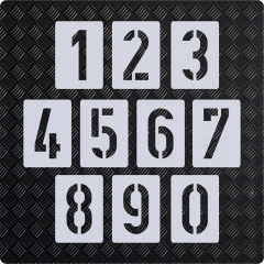 Zahlen 5cm hoch ● Zahlen-Schablonen-Set Nr.35 ● 10 einzelne Schablonen