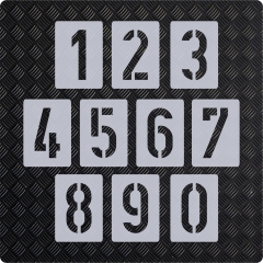 Zahlen 7cm hoch ● Zahlen-Schablonen-Set Nr.35 ● 10 einzelne Schablonen