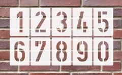 Zahlen 7cm hoch ● Zahlen-Schablonen-Set Nr.35 ● 10 einzelne Schablonen