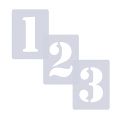 Zahlen 0-9 ● 10cm hoch Zahlen-Schablonen-Set Nr.5 ● 10 einzelne Schablonen