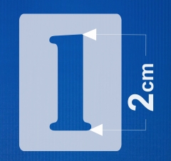 Zahlen 0-9 ● 2cm hoch | Zahlen-Schablonen-Set Nr.5 | 10 einzelne Schablonen