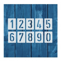 Zahlen 3cm hoch 0-9 ● Zahlen-Schablonen-Set Nr.35 ● 10 einzelne Schablonen