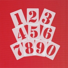 Zahlen 6cm hoch ● Zahlen-Schablonen-Set Nr.5 ● 10 einzelne Schablonen