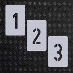 Zahlen 0-9 ● 15cm hoch Zahlen-Schablonen-Set Nr.35 ● 10 einzelne Schablonen