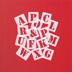 Buchstaben 2cm hoch ● Schrift-Schablonen-Set Nr.5 ● 30 einzelne Schablonen